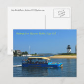 Hyannis Harbour Lighthouse Duck Boat Cape Cod Briefkaart (Voorkant / Achterkant)