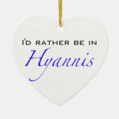 Hyannis MA - Script Keramisch Ornament (Voorkant)
