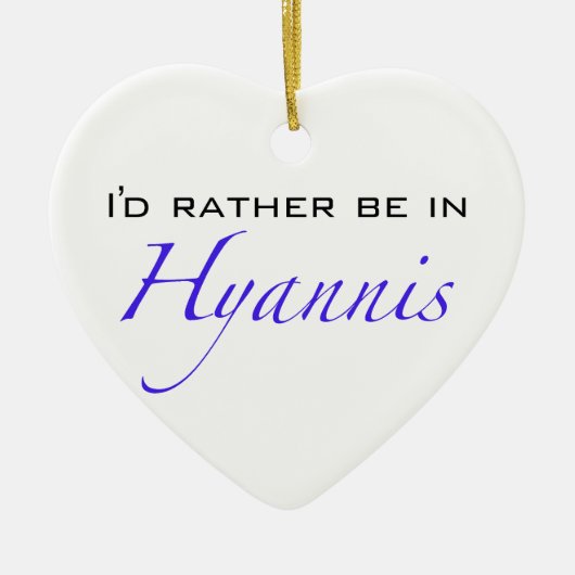 Hyannis MA - Script Keramisch Ornament (Voorkant)