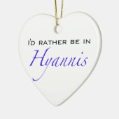 Hyannis MA - Script Keramisch Ornament (Links)
