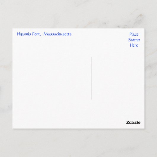 Hyannis Port Massachusetts, Cape Cod Briefkaart (Achterkant)