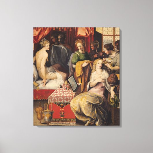 Hyante en Klim op hun toilet Canvas Afdruk (Voorkant)