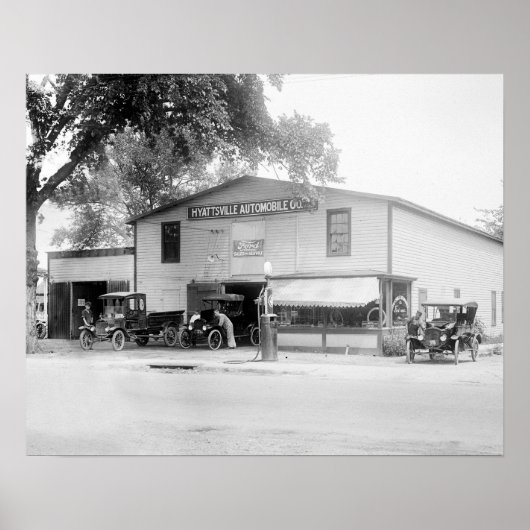 Hyattsville Auto Company, 1920.  foto Poster (Voorkant)