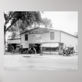 Hyattsville Auto Company, 1920. Oude foto Poster