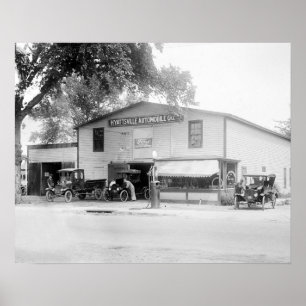Hyattsville Auto Company, 1920. Oude foto Poster