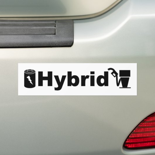 HYBRID-batterij en -pomp Bumpersticker (Op auto)
