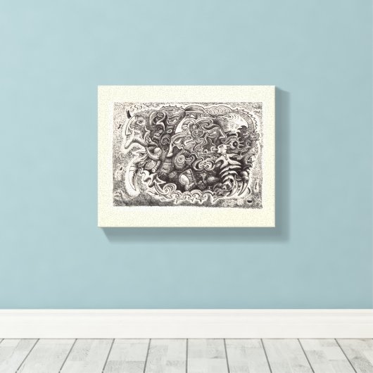 Hybrid Beast Canvas Afdruk (Insitu (Houten vloer))