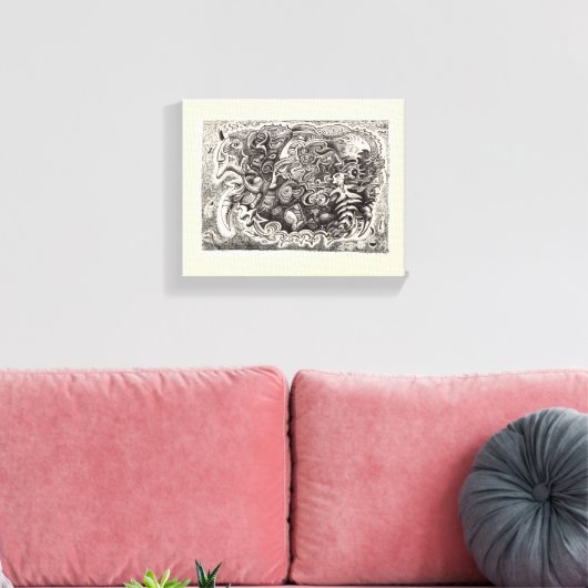 Hybrid Beast Canvas Afdruk (Insitu (Woonkamer))