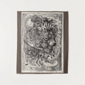 Hybrid Beast (volledig afbeelding) Wandkleed (Voorkant)