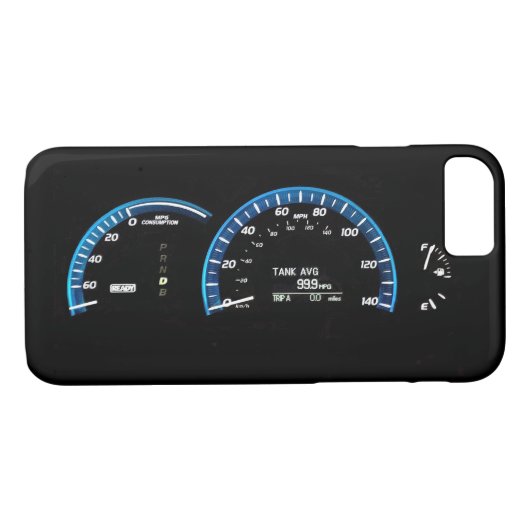 Hybrid Car Instrument Cluster iPhone 7 Hoesje (Achterkant (Horizontaal))