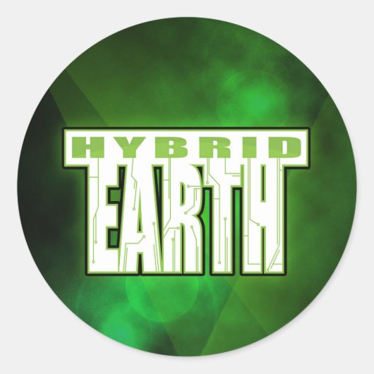 Hybrid Earth Sticker - Rond (Voorkant)
