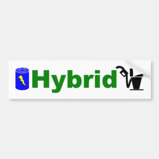 HYBRID groene pomp en batterij Bumpersticker