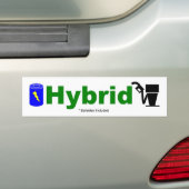 HYBRID kleurrijke pomp en batterij inbegrepen Bumpersticker (Op auto)