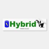HYBRID kleurrijke pomp en batterij inbegrepen Bumpersticker (Voorkant)