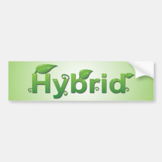 "Hybrid" met Bumpersticker uit bladeren