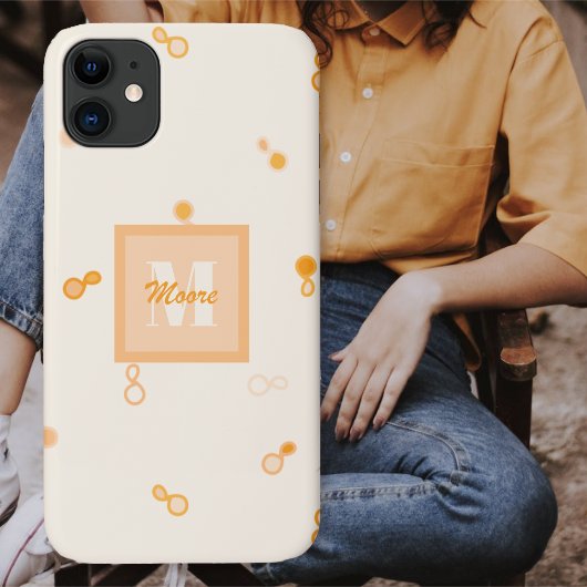 Hybrid Paisley, dunner gescatterd - Oranje Ombre Case-Mate iPhone Case