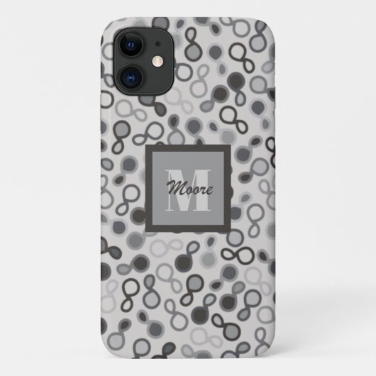 Hybrid Paisley - Grayscale Hoesje-Mate iPhone Case (Achterkant)