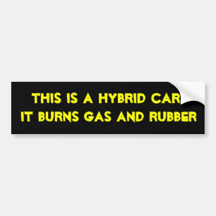 Hybride auto bumpersticker