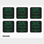 HYBRIDE AUTO'S VIERKANTE STICKER (Vel)