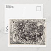 Hybride beastinktekening briefkaart (Voorkant / Achterkant)