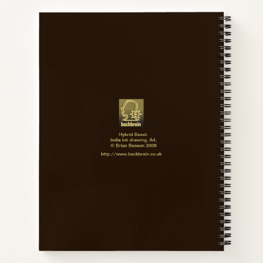 Hybride beastinktekening notitieboek (Achterkant)