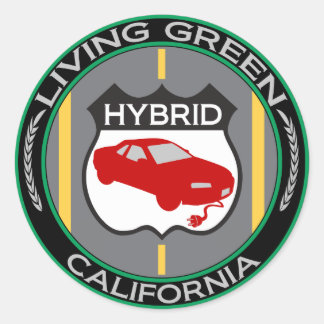 Hybride Californië Ronde Sticker