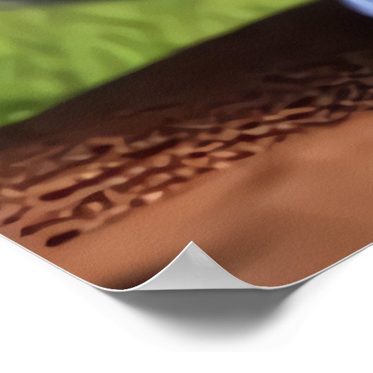 Hybride Cute en schattige Rabbit Zebra | AI Art. Poster (Hoek)