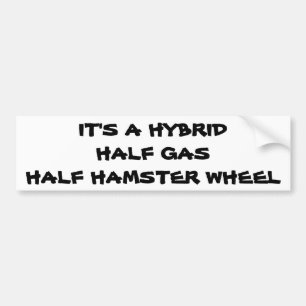 Hybride: Halfhamsterwiel Bumpersticker