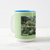 Hybride Honeysuckle Blooms Tweekleurige Koffiemok (Voorkant links)