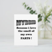 hybride - ik hou van de geur van mijn eigen farce briefkaart (Staand voorkant)