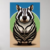 Hybride katten en schattige Zebra | AI Art. Poster (Voorkant)