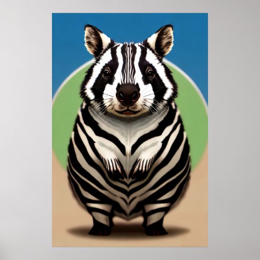Hybride katten en schattige Zebra | AI Art. Poster (Voorkant)