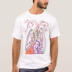 Hybride levenscyclus van recyclen/verbonden t-shirt