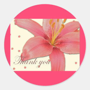 Hybride Lilies Dank je wel Ronde Sticker
