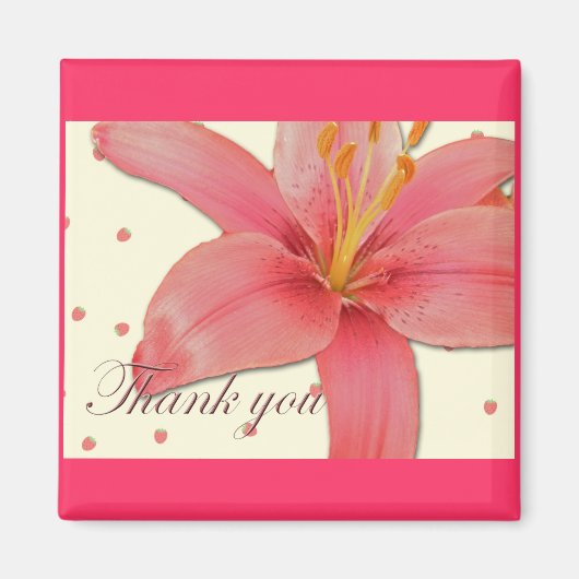 Hybride Lilies Dank u Magnet (Voorkant)