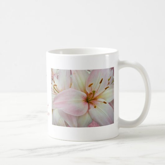Hybride Lilies Wedding Happiness Cusroze Koffiemok (Rechts)