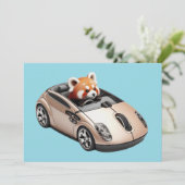 Hybride pc-muis – met een rode panda-driver 03. kaart (Staand voorkant)