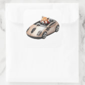 Hybride pc-muis – met een rode panda-driver 03. vierkante sticker (Tas)