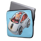 Hybride pc-muis – met een rode panda-driver laptop sleeve (Voorkant Links)