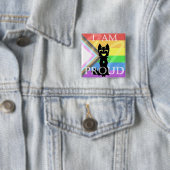 Hybride Pride Pin Vierkante Button 5,1 Cm (In situ)