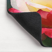 hybride roos van de "Dubbele Delight" thee Muismat (Hoek)