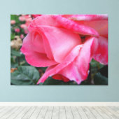 Hybride Tea Roos Barbara Struik op Canvas (Insitu (Houten vloer))