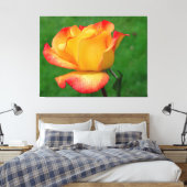 Hybride Tea Roos Rio Samba op Canvas (Insitu (Slaapkamer))