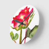 Hybride thee Roos waterverf moderne bloemkunst Ronde Klok (Hoek)