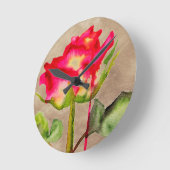 Hybride thee Roos waterverf moderne bloemkunst Ronde Klok (Hoek)