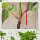 Hybride thee Roos waterverf moderne bloemkunst Theedoek (Gevouwen)