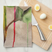 Hybride thee Roos waterverf moderne bloemkunst Theedoek (Quarter Fold)