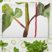 Hybride thee Roos waterverf moderne bloemkunst Theedoek (Gevouwen)