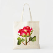 Hybride thee Roos waterverf moderne bloemkunst Tote Bag (Voorkant)