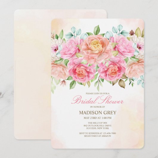 Hybride thee-Rozen Kaart (Voorkant / Achterkant)